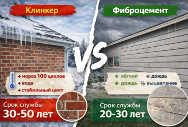 Клинкер или фиброцемент: по климату