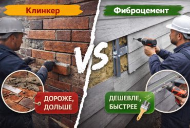 Клинкер или фиброцемент: по монтажу