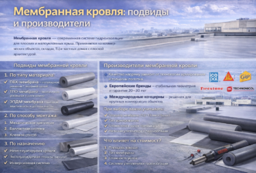 Мембранная кровля: подвиды, производители