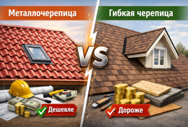 Металлочерепица или гибкая черепица: по цене