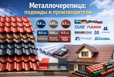 Металлочерепица: подвиды, производители