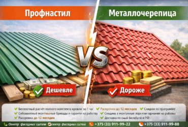 Профнастил или металлочерепица: по цене