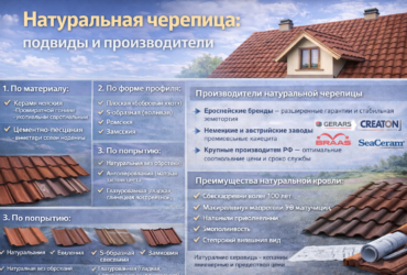 Натуральная черепица: подвиды, производители