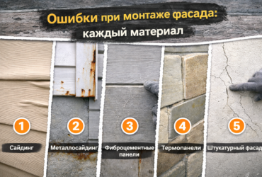 Ошибки при монтаже фасада: каждый материал