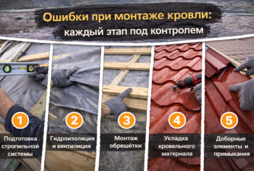 Ошибки при монтаже кровли: каждый этап