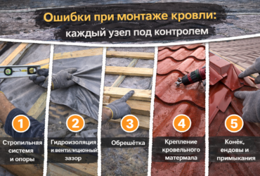 Ошибки при монтаже кровли: каждый узел