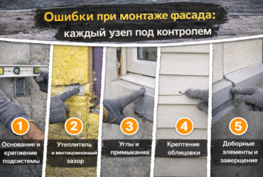 Ошибки при монтаже фасада:каждый узел