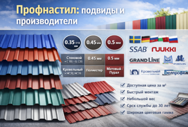 Профнастил: подвиды, производители
