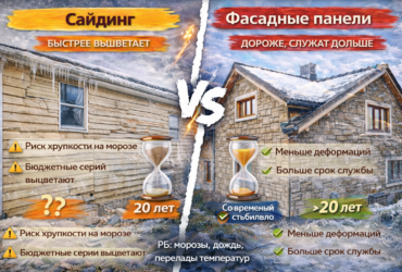 Сайдинг или фасадные панели: по сроку службы