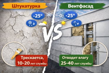 штукатурка или вентфасад: по климату