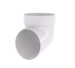 Колено сливное ПВХ белое (RAL 9003)