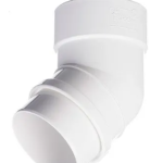 LUX Колено 45° (Пломбир) RAL 9003