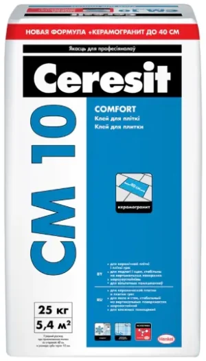 Растворная сухая облицовочная смесь CM 10 - 25 кг