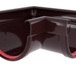 Угол желоба 90 град. ПВХ шоколадный (RAL 8017)