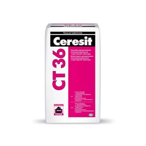 Декоративная полимерминеральная штукатурка Ceresit СТ 36 структурная белая - 25 кг