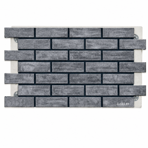 Термопанель фасадная березакерамика "Brick Wall серый" 250х75мм